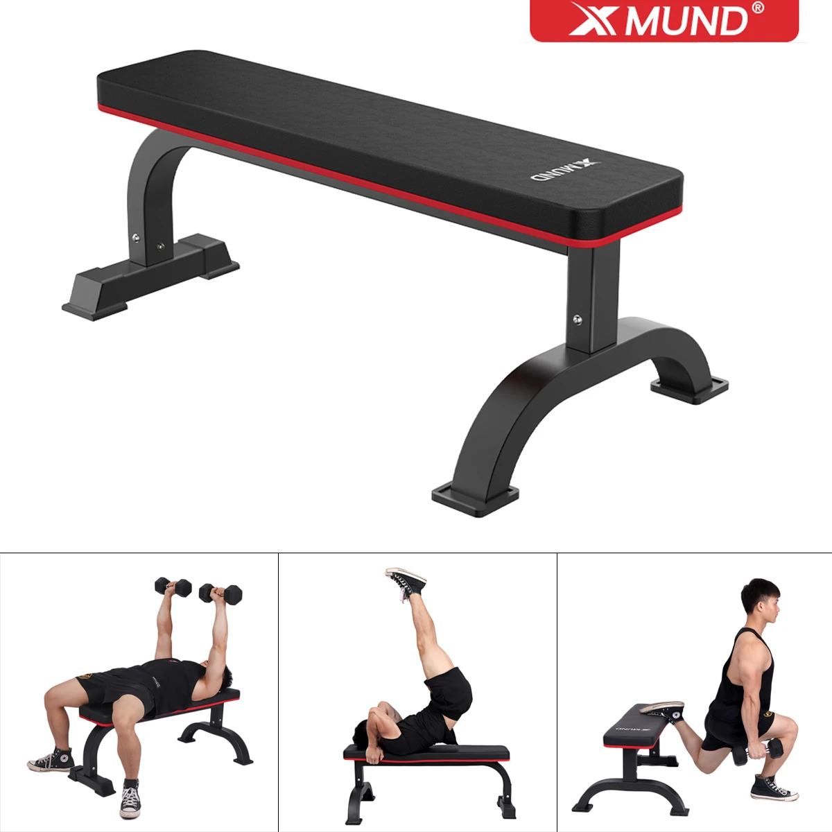 XMUND-XD-WB2-Multifunctional-Flat-Bench-Dumbbell-Bench-Workout-Utility-Bench-With-Steel-Frame-